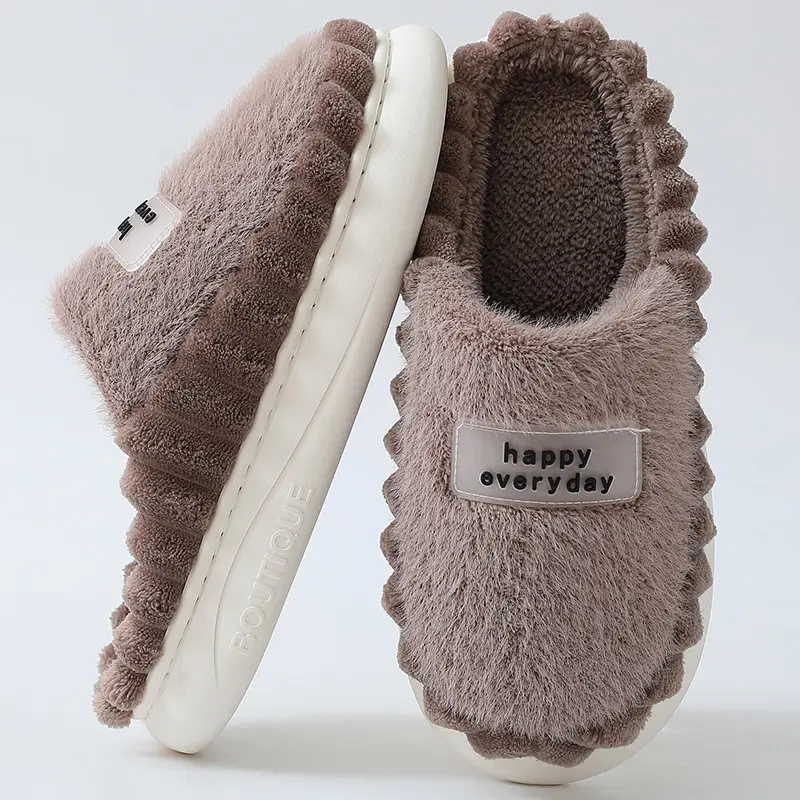 Cross-Border 2025 Cotton Slippers Men's Large Size Winter Home Indoor Non-Slip Thick-Soled Warm Slippers All Men's Cross-Border Dropshipping — feature 30