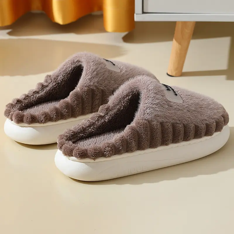 Cross-Border 2025 Cotton Slippers Men's Large Size Winter Home Indoor Non-Slip Thick-Soled Warm Slippers All Men's Cross-Border Dropshipping — feature 33
