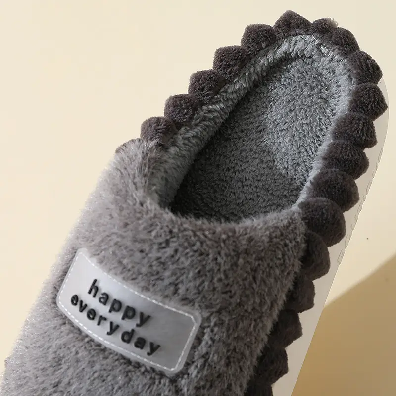Cross-Border 2025 Cotton Slippers Men's Large Size Winter Home Indoor Non-Slip Thick-Soled Warm Slippers All Men's Cross-Border Dropshipping — feature 42