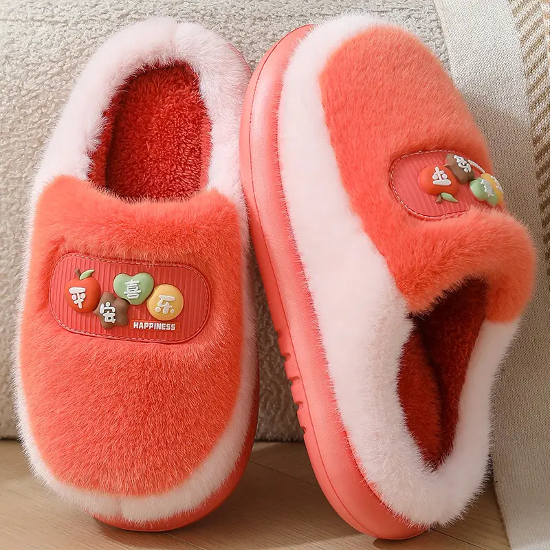 Cross-Border 2025 Cotton Slippers Men's Large Size Winter Home Indoor Non-Slip Thick-Soled Warm Slippers All Men's Cross-Border Dropshipping