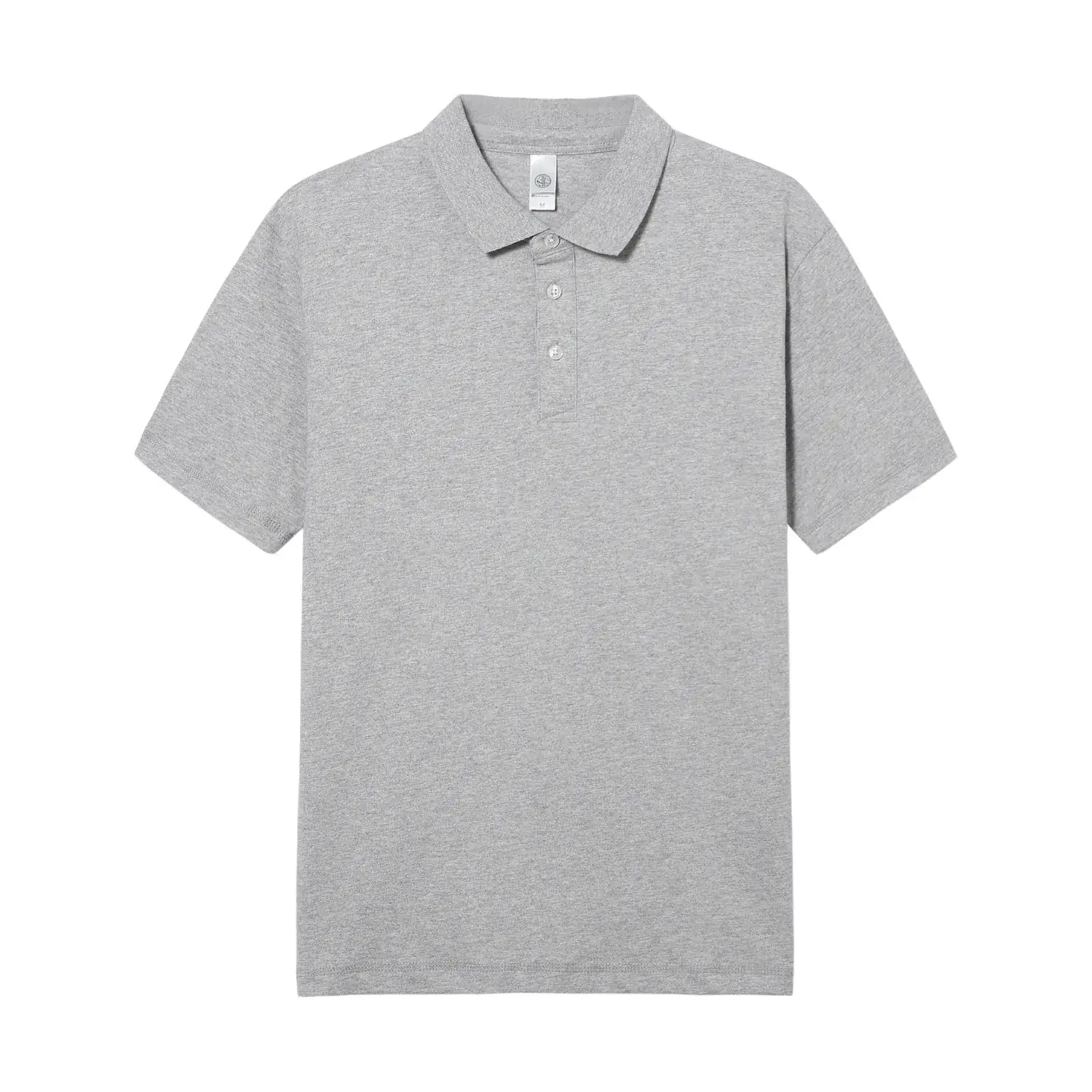 Men's White Cotton Polo Shirt Short Sleeve Heavy Lapel