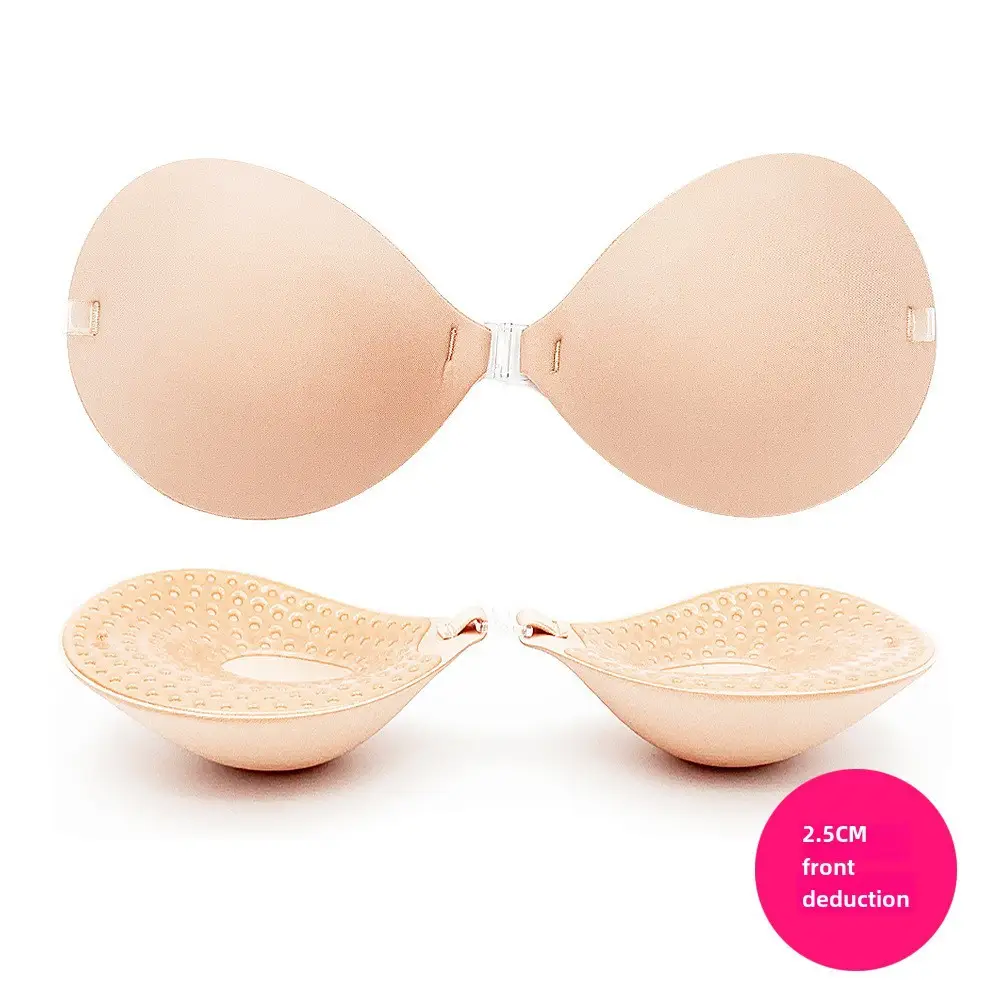Production and sales of small chest thickened chest patch 5CM thick invisible bra flat chest large silicone chest patch bridal wedding dress breast patch