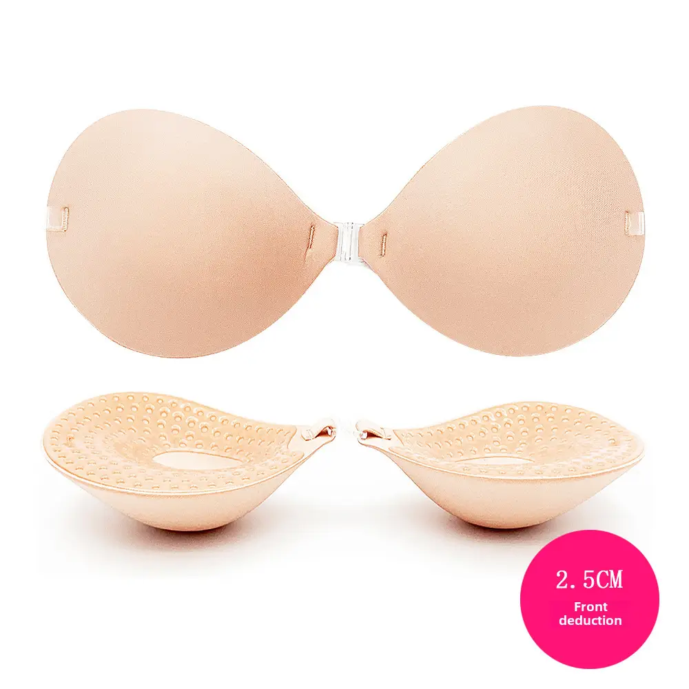 Production and sales of small chest thickened chest patch 5CM thick invisible bra flat chest large silicone chest patch bridal wedding dress breast patch