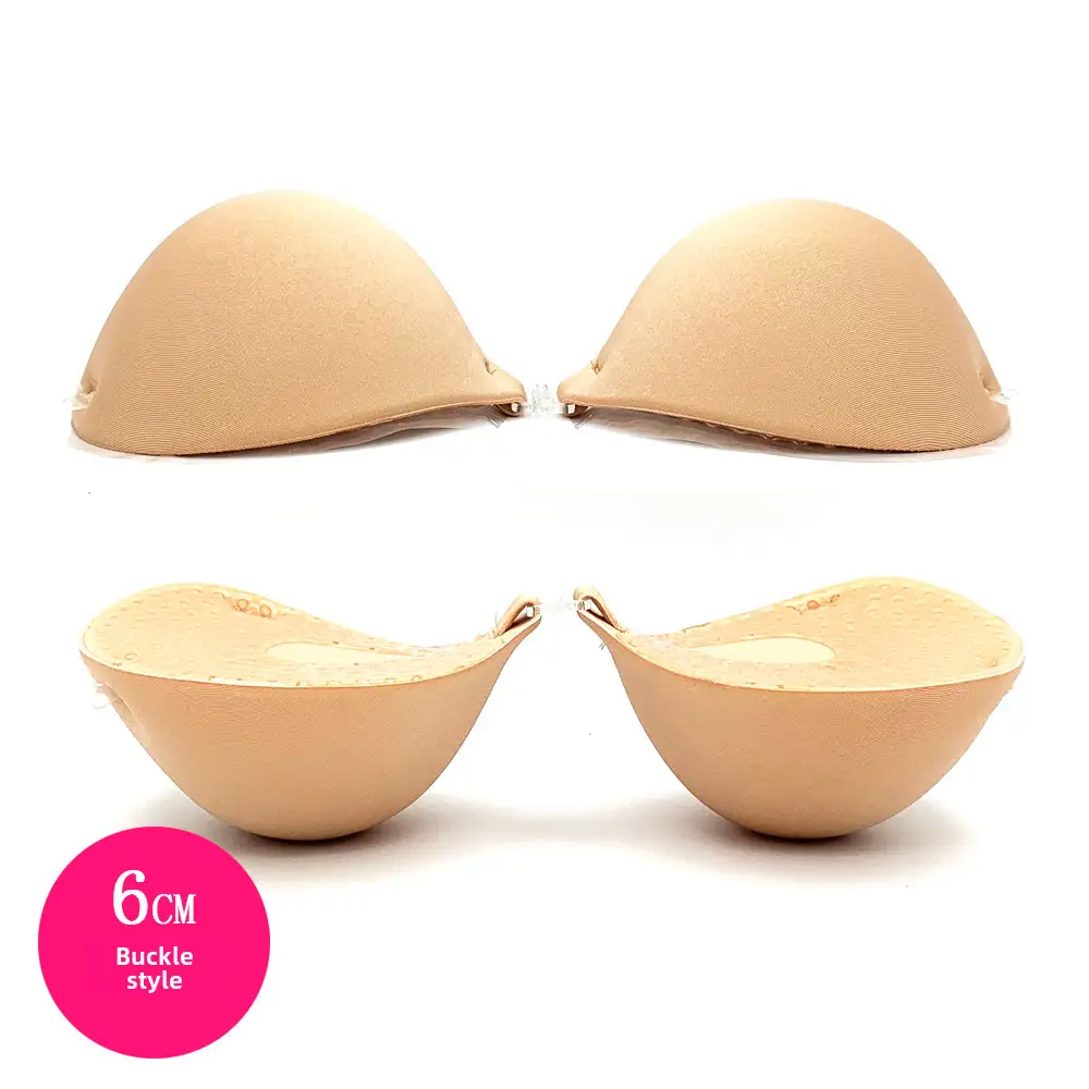 Production and sales of small chest thickened chest patch 5CM thick invisible bra flat chest large silicone chest patch bridal wedding dress breast patch