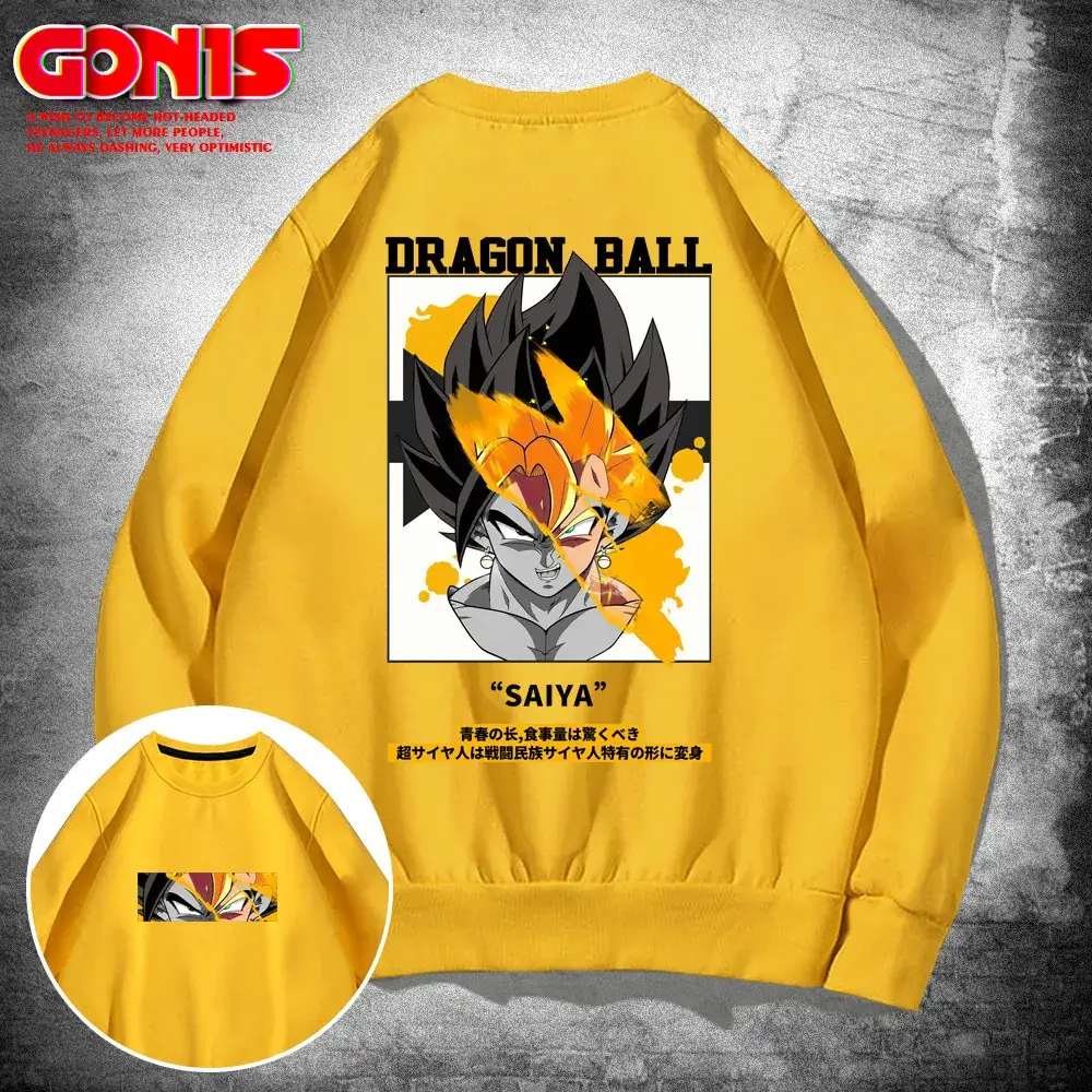 Men's Dragon Ball Sweater Yellow Anime Design