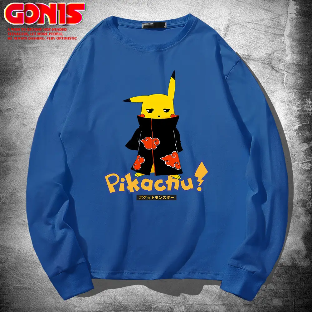 Naruto Pikaaru Long Sleeve T-Shirt Blue