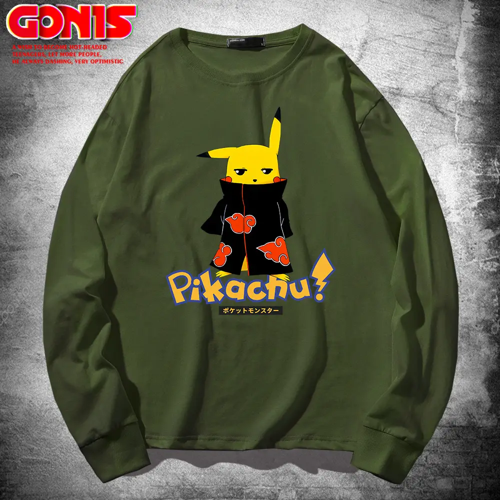 Naruto Pikaaru Long Sleeve T-Shirt Blue
