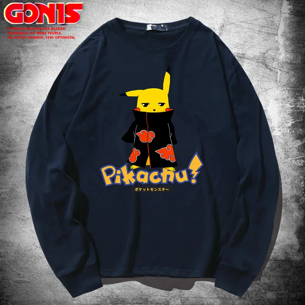 Naruto Pikaaru Long Sleeve T-Shirt Blue