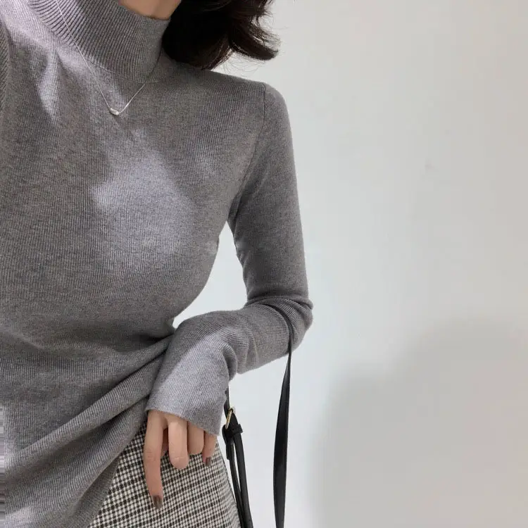 Women's Warm Full Coat Sweater Brown Knitted Long Sleeve - Image 11
