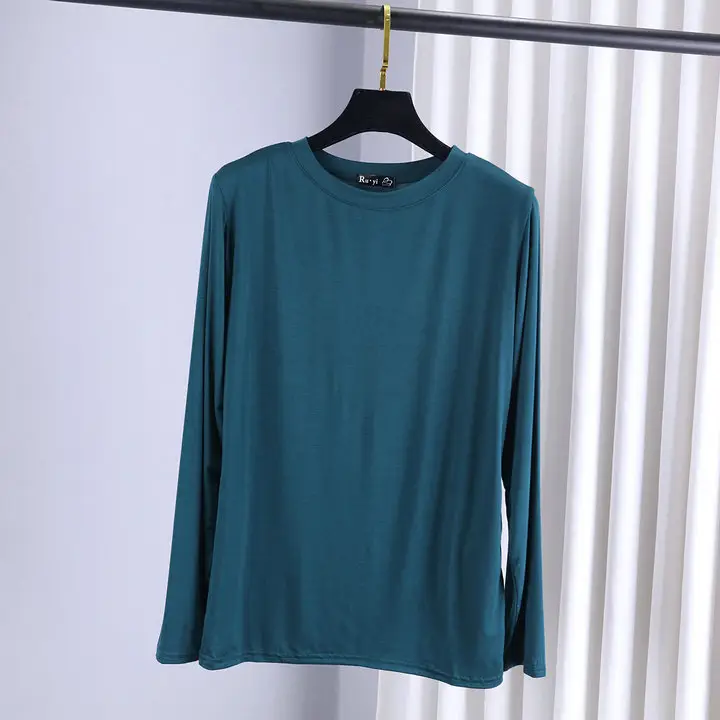 Women's Slim Fit Long Sleeve Shirt Navy Blue - Image 19