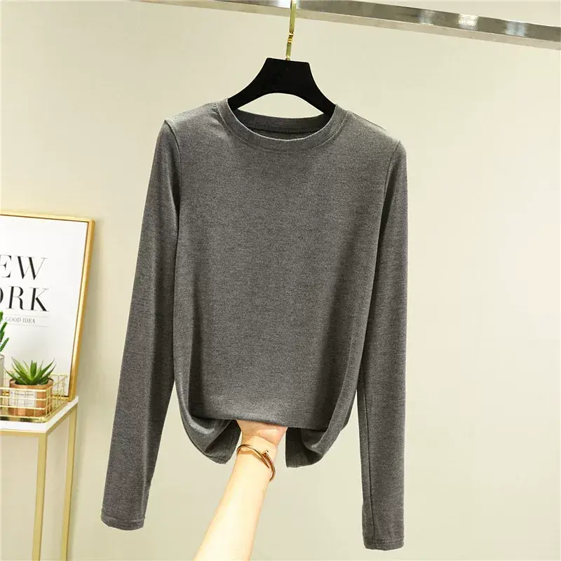Women's Slim Fit Long Sleeve Shirt Navy Blue — feature 18