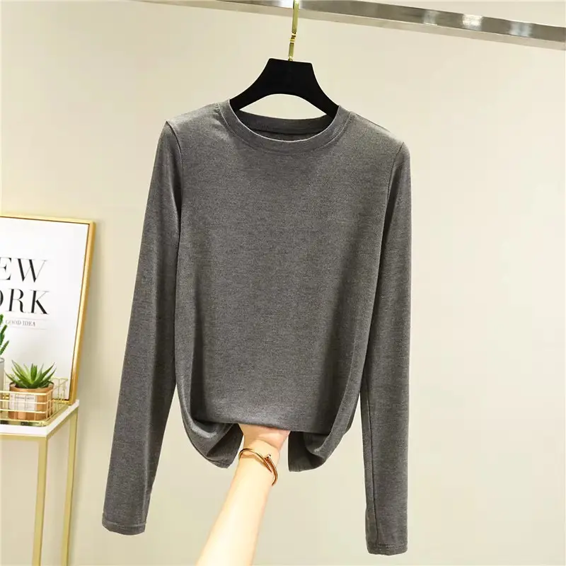 Women's Slim Fit Long Sleeve Shirt Navy Blue - Image 16