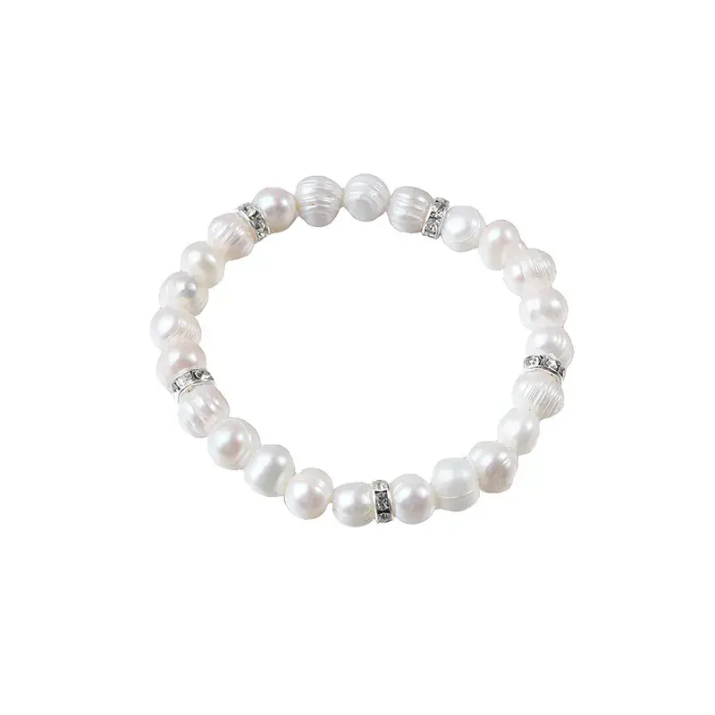 Natural Fresh Water Real Pearl Bracelet Elastic Holiday Gift - Image 8
