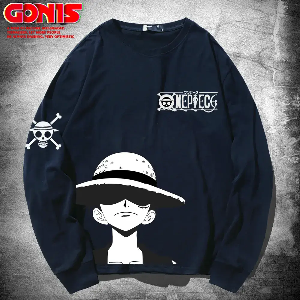 Men's One Piece Graphic Sweatshirt Navy Blue - Image 9