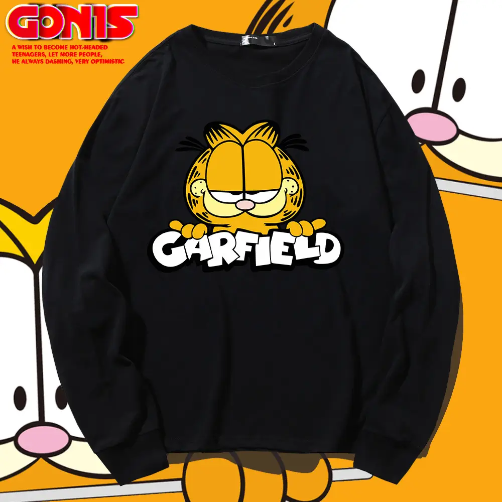 Men's Garfield Graphic Sweatshirt White Cotton - Image 9