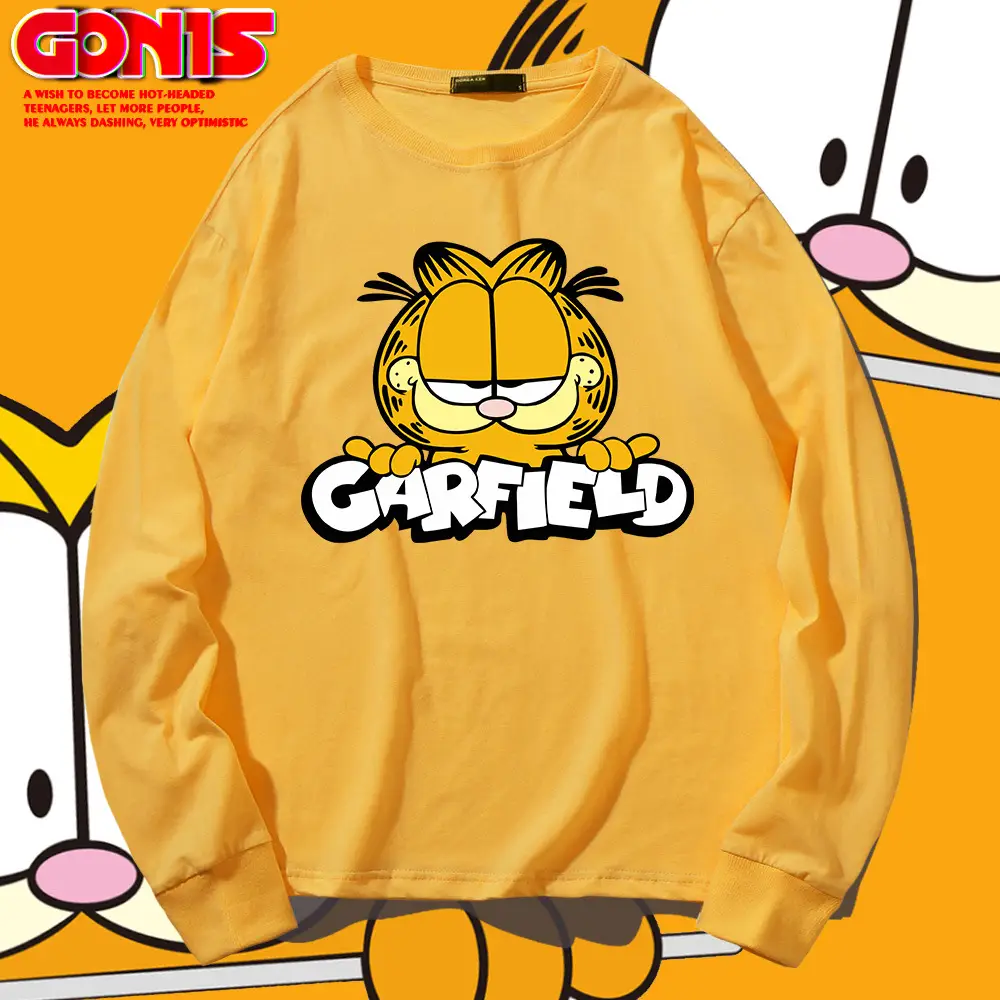 Men's Garfield Graphic Sweatshirt White Cotton - Image 11