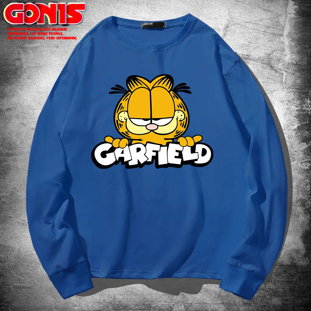 Men's Garfield Graphic Sweatshirt White Cotton - Image 5