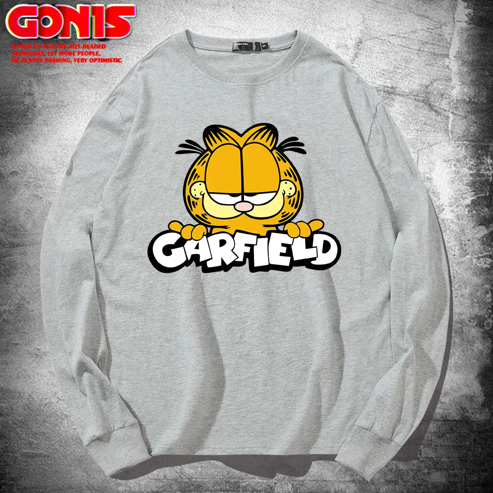 Men's Garfield Graphic Sweatshirt White Cotton - Image 7