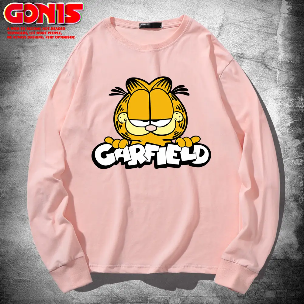Men's Garfield Graphic Sweatshirt White Cotton - Image 8