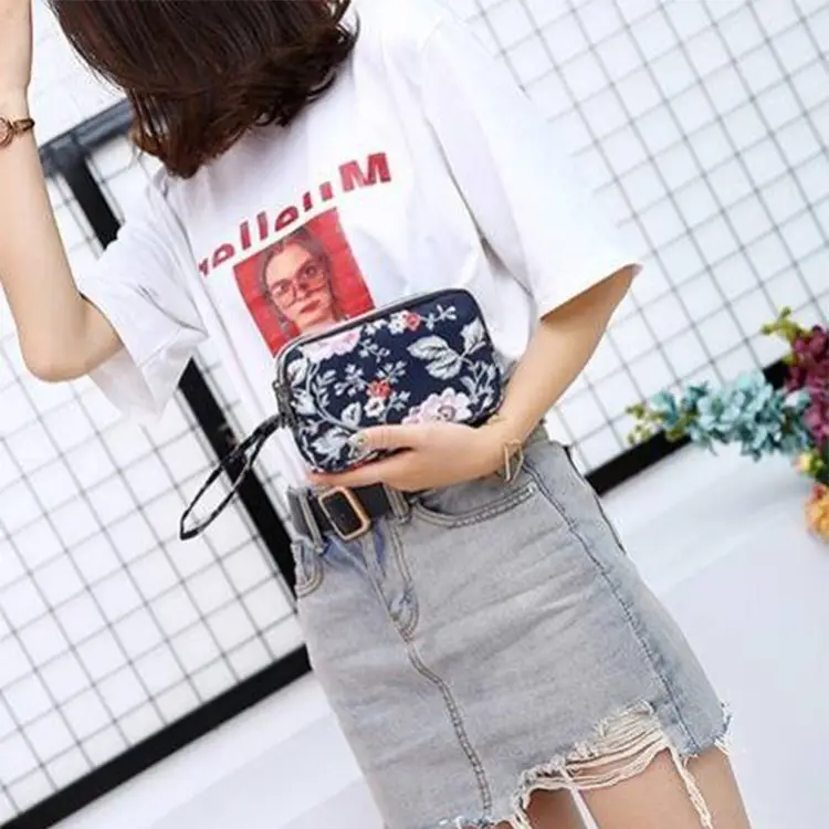 Clutch Bag for Women 2025 New Korean Style Coin Purse Large Capacity Three-Layer Zipper Long Phone Bag Clutch Wallet Pouch