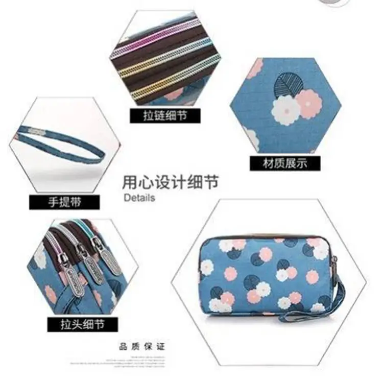 Clutch Bag for Women 2025 New Korean Style Coin Purse Large Capacity Three-Layer Zipper Long Phone Bag Clutch Wallet Pouch