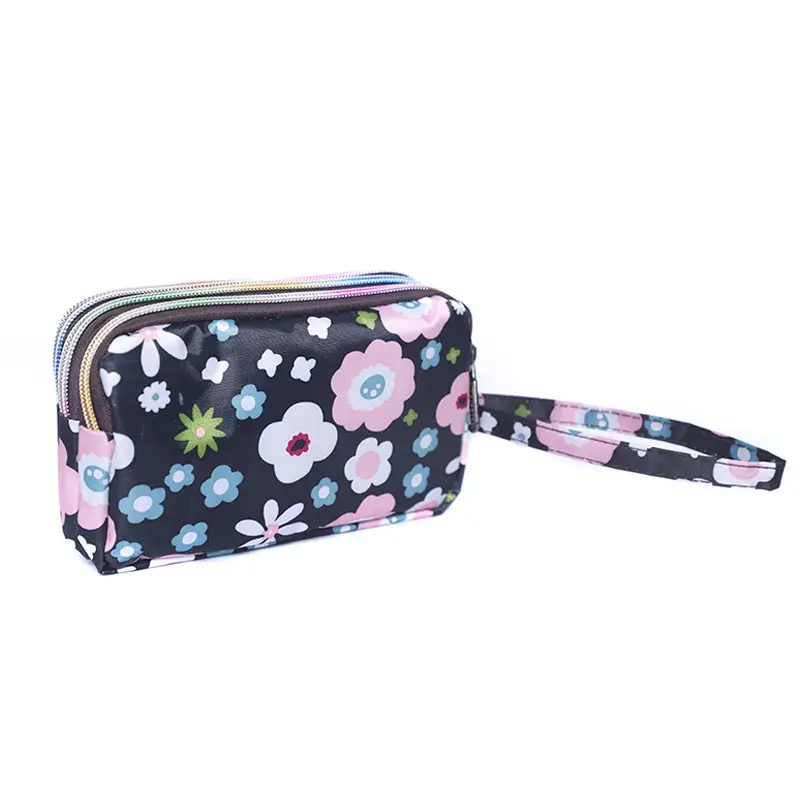 Clutch Bag for Women 2025 New Korean Style Coin Purse Large Capacity Three-Layer Zipper Long Phone Bag Clutch Wallet Pouch