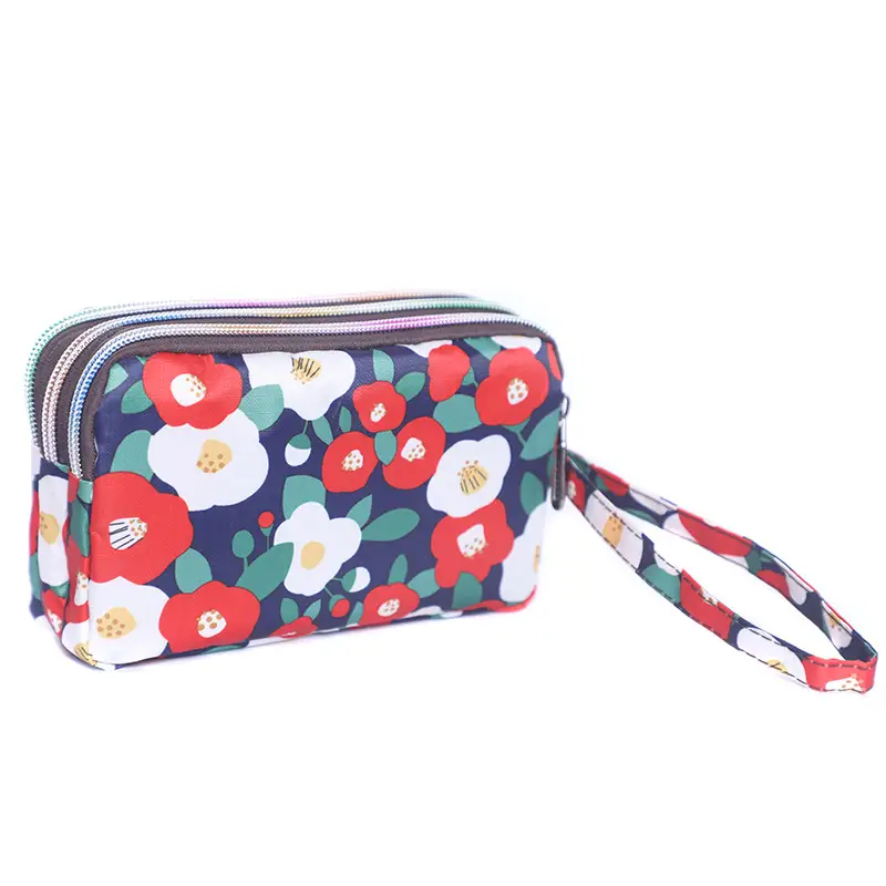 Clutch Bag for Women 2025 New Korean Style Coin Purse Large Capacity Three-Layer Zipper Long Phone Bag Clutch Wallet Pouch