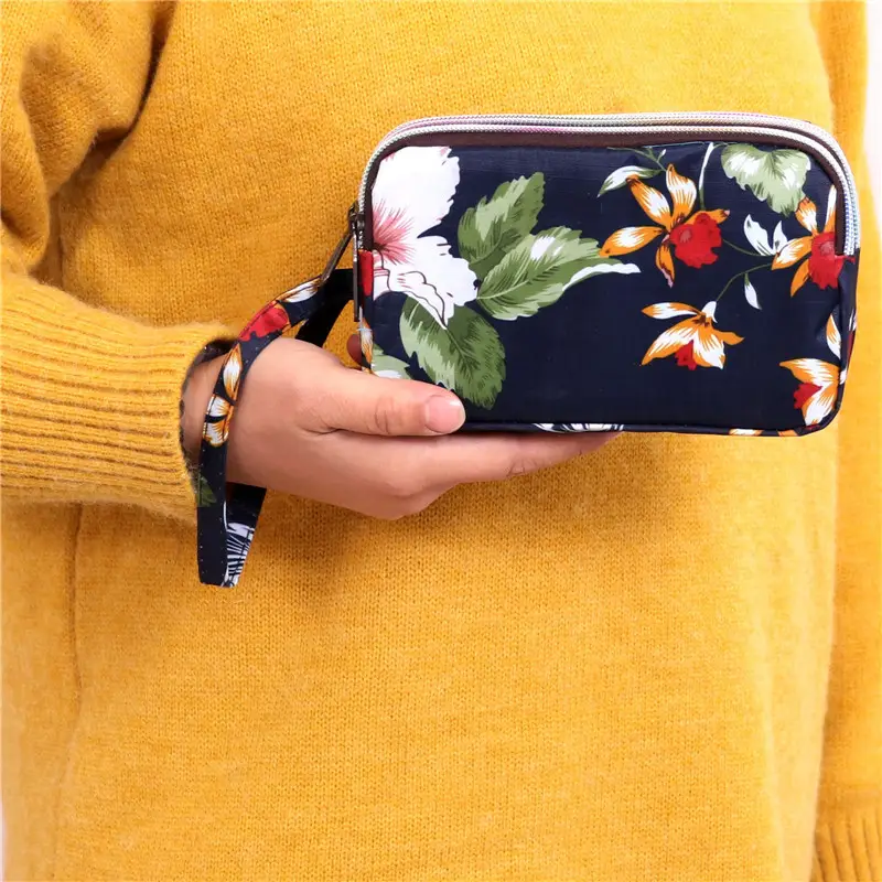Clutch Bag for Women 2025 New Korean Style Coin Purse Large Capacity Three-Layer Zipper Long Phone Bag Clutch Wallet Pouch