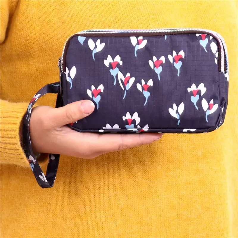 Clutch Bag for Women 2025 New Korean Style Coin Purse Large Capacity Three-Layer Zipper Long Phone Bag Clutch Wallet Pouch