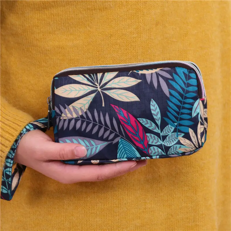 Clutch Bag for Women 2025 New Korean Style Coin Purse Large Capacity Three-Layer Zipper Long Phone Bag Clutch Wallet Pouch
