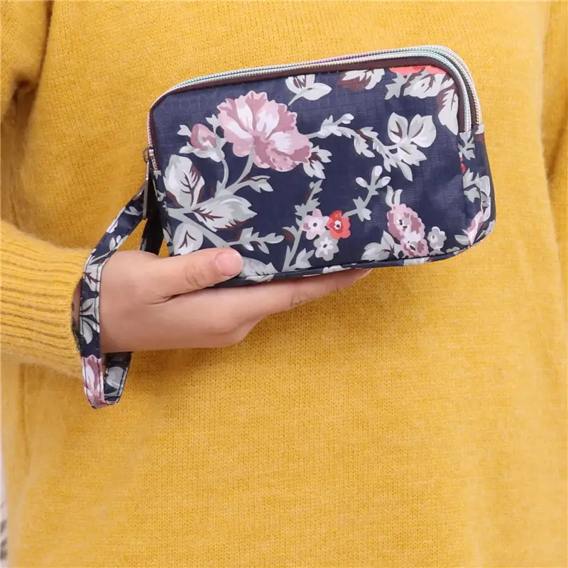Clutch Bag for Women 2025 New Korean Style Coin Purse Large Capacity Three-Layer Zipper Long Phone Bag Clutch Wallet Pouch