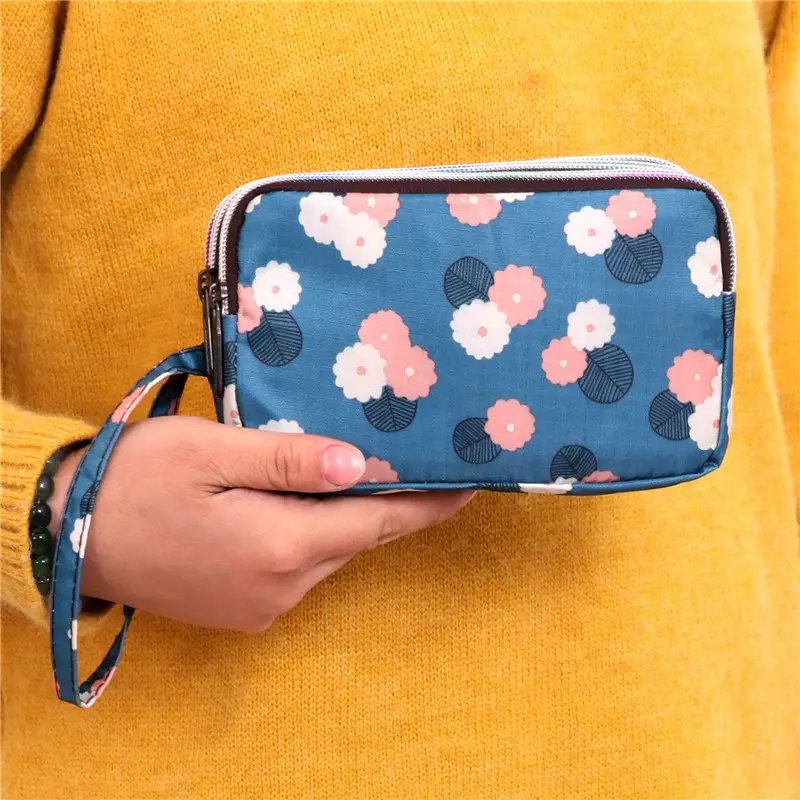 Clutch Bag for Women 2025 New Korean Style Coin Purse Large Capacity Three-Layer Zipper Long Phone Bag Clutch Wallet Pouch