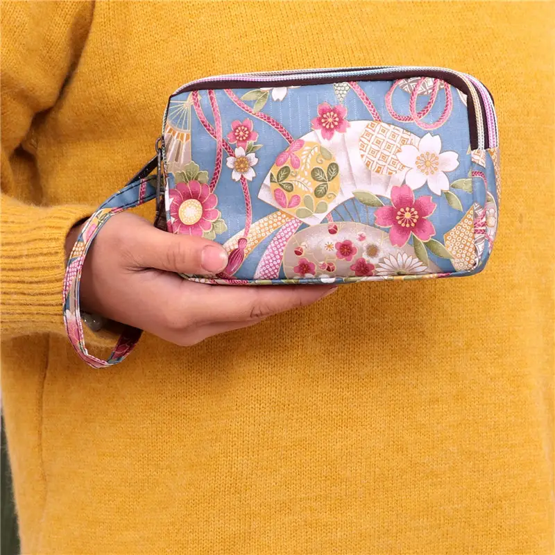 Clutch Bag for Women 2025 New Korean Style Coin Purse Large Capacity Three-Layer Zipper Long Phone Bag Clutch Wallet Pouch