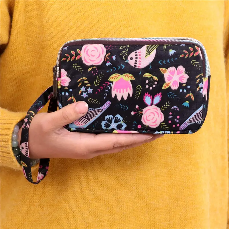 Clutch Bag for Women 2025 New Korean Style Coin Purse Large Capacity Three-Layer Zipper Long Phone Bag Clutch Wallet Pouch