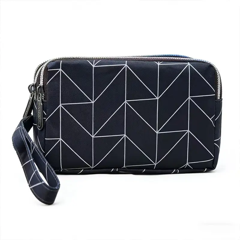 Clutch Bag for Women 2025 New Korean Style Coin Purse Large Capacity Three-Layer Zipper Long Phone Bag Clutch Wallet Pouch