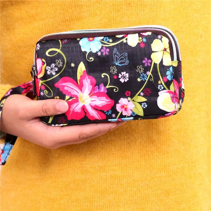 Clutch Bag for Women 2025 New Korean Style Coin Purse Large Capacity Three-Layer Zipper Long Phone Bag Clutch Wallet Pouch