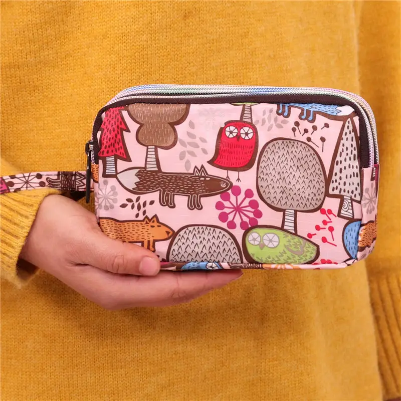 Clutch Bag for Women 2025 New Korean Style Coin Purse Large Capacity Three-Layer Zipper Long Phone Bag Clutch Wallet Pouch