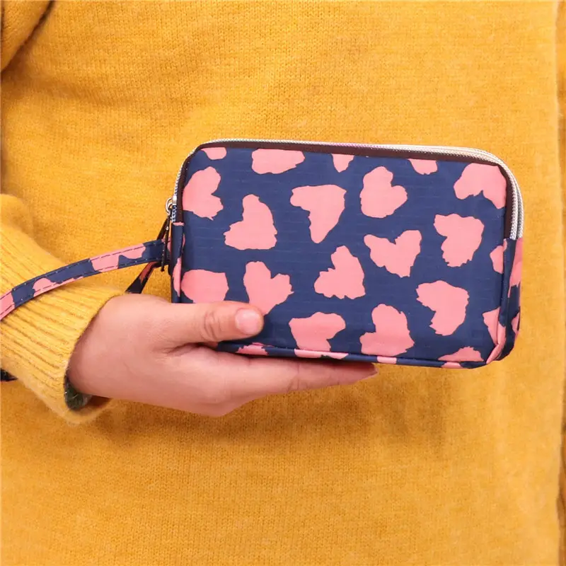 Clutch Bag for Women 2025 New Korean Style Coin Purse Large Capacity Three-Layer Zipper Long Phone Bag Clutch Wallet Pouch