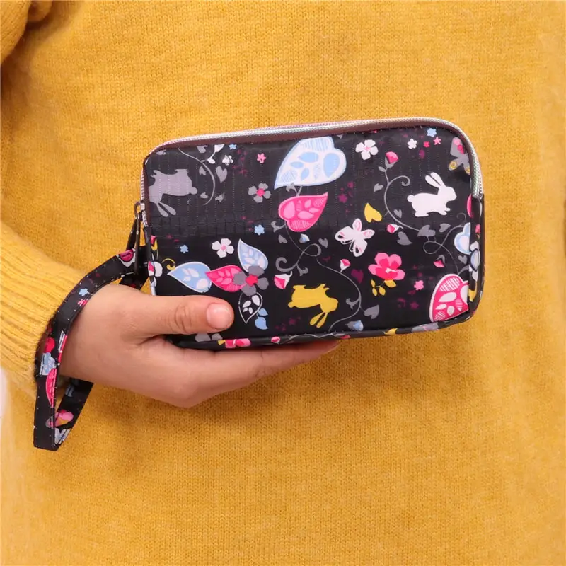 Clutch Bag for Women 2025 New Korean Style Coin Purse Large Capacity Three-Layer Zipper Long Phone Bag Clutch Wallet Pouch