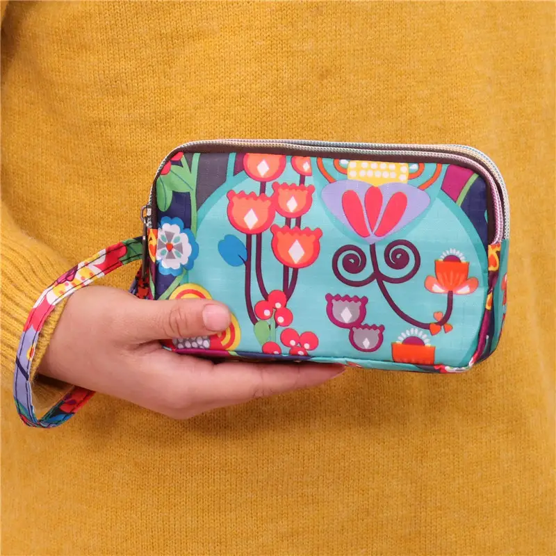 Clutch Bag for Women 2025 New Korean Style Coin Purse Large Capacity Three-Layer Zipper Long Phone Bag Clutch Wallet Pouch