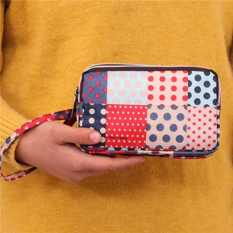 Clutch Bag for Women 2025 New Korean Style Coin Purse Large Capacity Three-Layer Zipper Long Phone Bag Clutch Wallet Pouch