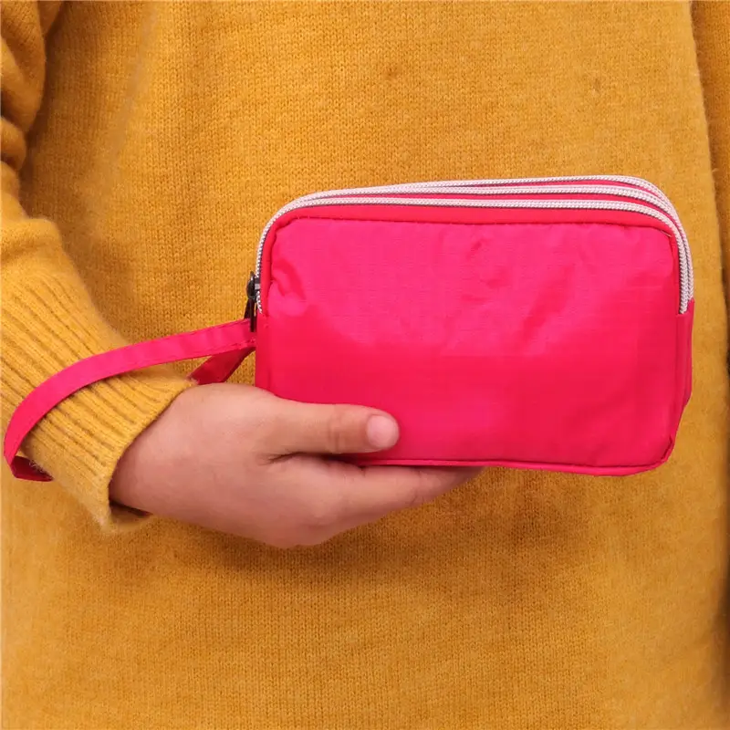 Clutch Bag for Women 2025 New Korean Style Coin Purse Large Capacity Three-Layer Zipper Long Phone Bag Clutch Wallet Pouch