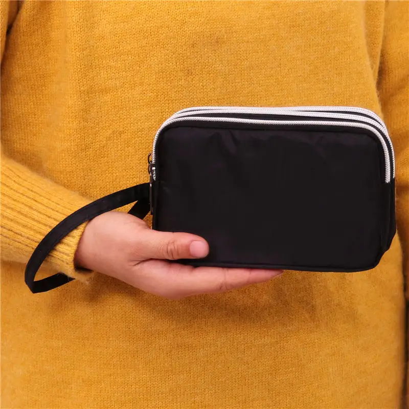 Clutch Bag for Women 2025 New Korean Style Coin Purse Large Capacity Three-Layer Zipper Long Phone Bag Clutch Wallet Pouch