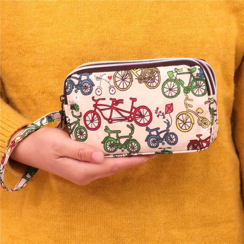 Clutch Bag for Women 2025 New Korean Style Coin Purse Large Capacity Three-Layer Zipper Long Phone Bag Clutch Wallet Pouch