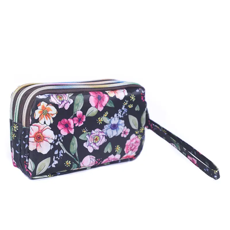 Clutch Bag for Women 2025 New Korean Style Coin Purse Large Capacity Three-Layer Zipper Long Phone Bag Clutch Wallet Pouch