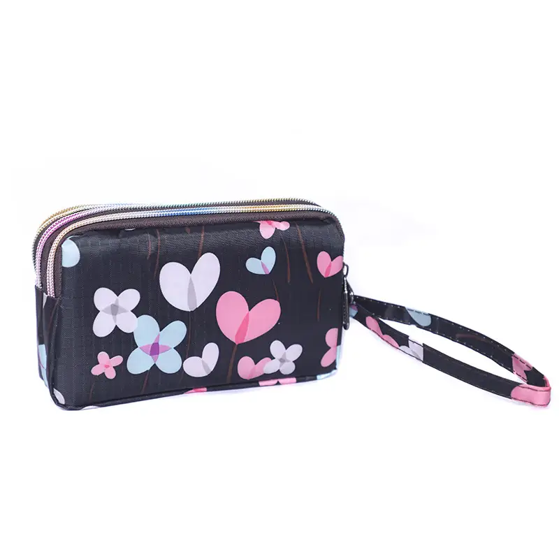 Clutch Bag for Women 2025 New Korean Style Coin Purse Large Capacity Three-Layer Zipper Long Phone Bag Clutch Wallet Pouch