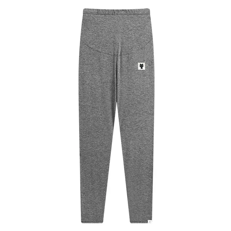 Pregnant Women's Black Fleece Leggings Ankle Length - Image 5