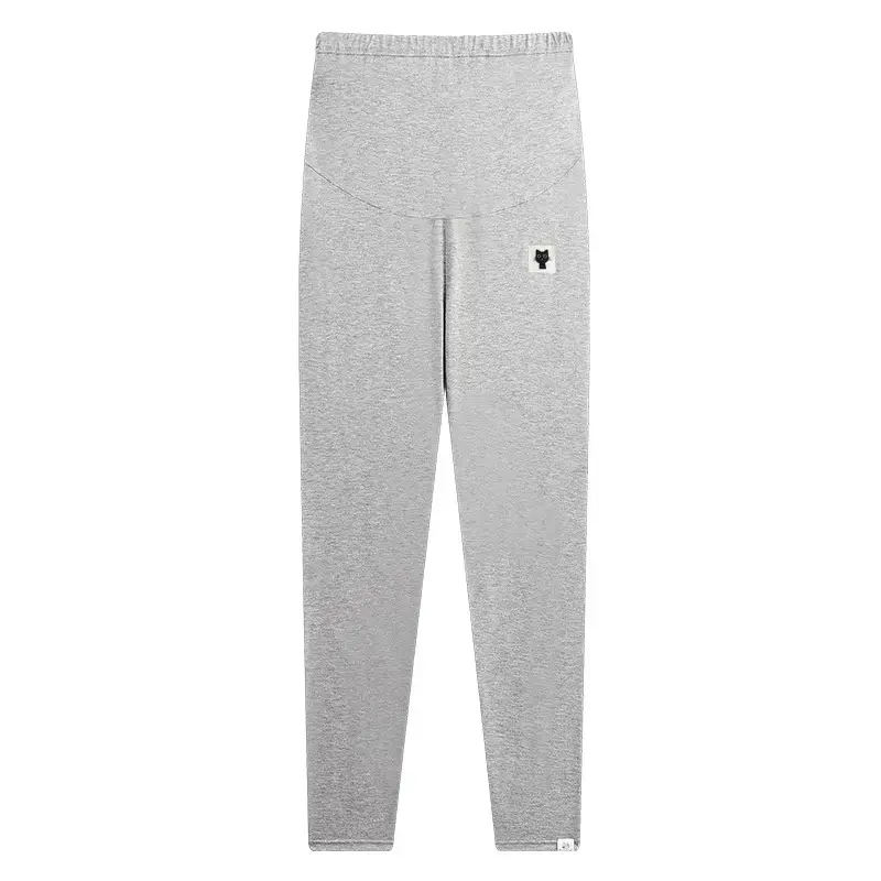 Pregnant Women's Black Fleece Leggings Ankle Length - Image 6