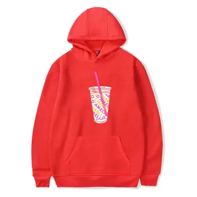 Red Hooded Sweatshirt with Lyrical Lemonade Print for Men Women - Image 21