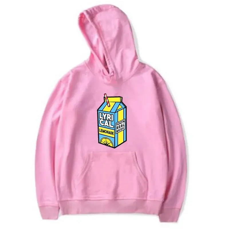 Red Hooded Sweatshirt with Lyrical Lemonade Print for Men Women - Image 6